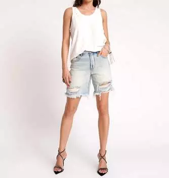 Широкие шорты Jackson средней талии в цвете Kansas Blue One Teaspoon