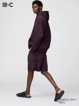Широкие шорты-карго Uniqlo, фиолетовый