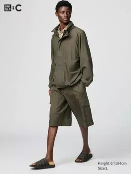 Широкие шорты-карго Uniqlo, зеленый