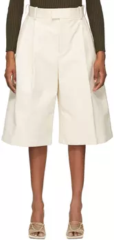 Широкие шорты Off-White из твила Bottega Veneta