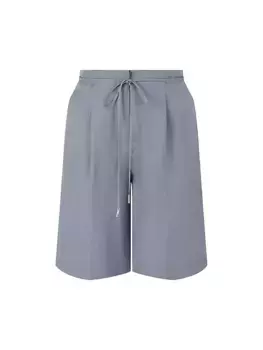 Широкие шорты Parker из льняной смеси Halston, цвет pewter