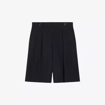 Широкие шорты с высокой посадкой из смесовой шерсти Claudie Pierlot, цвет bleus