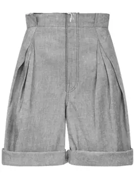 Широкие шорты со складками Maison Margiela, черный