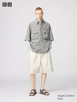 Широкие шорты Uniqlo, белый
