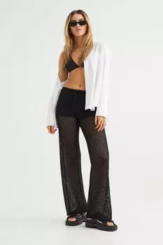Широкие штаны без застежки. H&M, черный