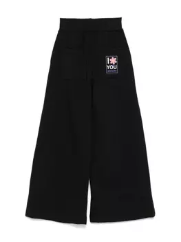 Широкие спортивные брюки Monnalisa, черный
