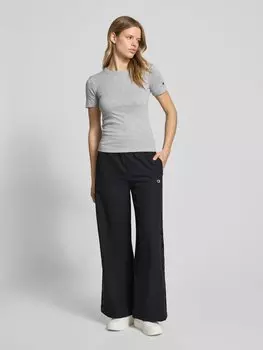 Широкие спортивные брюки с галунными полосками CHAMPION, черный