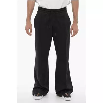 Широкие спортивные брюки с завязкой на талии Marcelo Burlon, Black