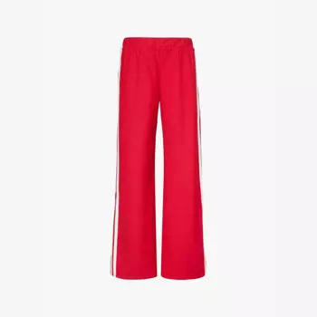 Широкие спортивные брюки средней посадки из тканой смеси в полоску Tammy 4Th & Reckless, красный