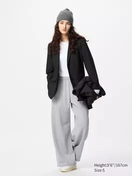 Широкие спортивные брюки Uniqlo, цвет 03 серый
