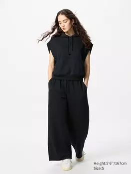 Широкие спортивные брюки Uniqlo, цвет 09 черный