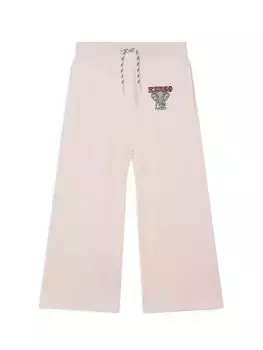 Широкие спортивные штаны для маленьких девочек и девочек Kenzo, цвет linen