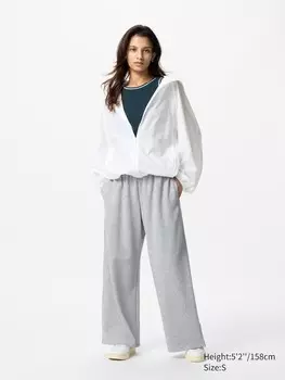 Широкие спортивные штаны короткие Uniqlo, цвет 03 серый
