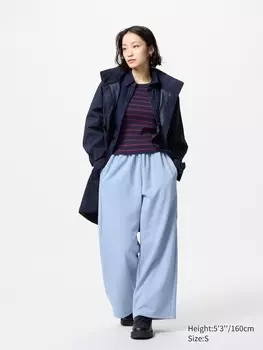 Широкие спортивные штаны короткие Uniqlo, цвет 61 синий