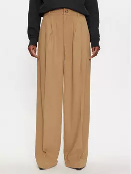 Широкие тканевые брюки Mustang, бежевый