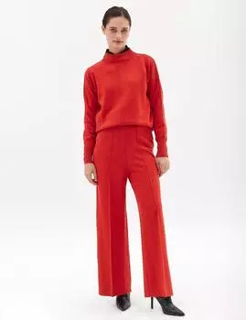 Широкие трикотажные брюки плитка Kayra