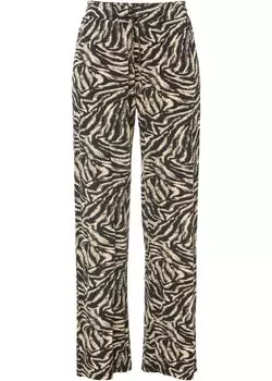 Широкие трикотажные брюки с удобным поясом с завышенной талией Bpc Bonprix Collection, черный