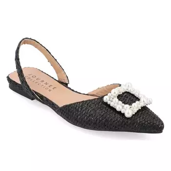 Широкие туфли Hannae с открытой пяткой на плоской подошве Journee, черный