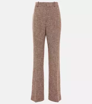 Широкие твидовые брюки со средней посадкой CHLO, разноцветный