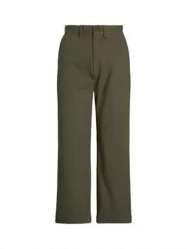 Широкие укороченные брюки-чинос Ralph Lauren, цвет British Olive