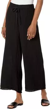 Широкие укороченные брюки Eileen Fisher, черный