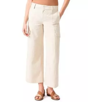 Широкие укороченные брюки карго Sanctuary Rebel, слоновая кость