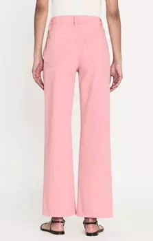 Широкие укороченные брюки пыльно-розового цвета Le Jane FRAME