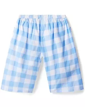 Широкие укороченные брюки в клетку Janie and Jack Gingham, мультиколор