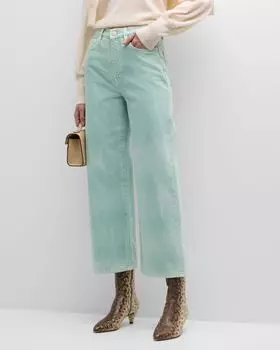 Широкие укороченные джинсы Le Jane FRAME, цвет Opal