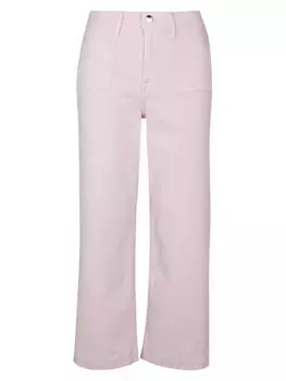 Широкие укороченные джинсы стрейч Jen7, цвет light lilac