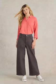 Широкие укороченные джинсы Tia White Stuff, фиолетовый