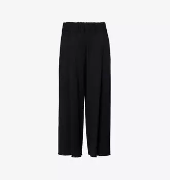 Широкие укороченные трикотажные брюки Campagne Issey Miyake, черный