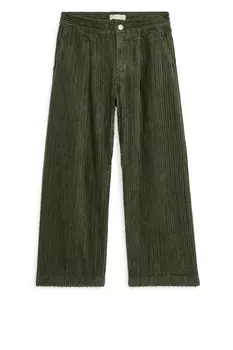 Широкие вельветовые брюки Arket, хаки