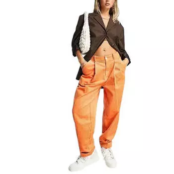 Широкие вельветовые брюки Asos Made In Kenya Relaxed, оранжевый