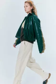 Широкие вельветовые брюки H&M, бежевый