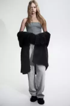 Широкие вельветовые брюки H&M, серый