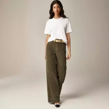 Широкие вельветовые брюки J.Crew, зеленый