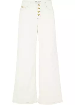 Широкие вельветовые брюки стрейч John Baner Jeanswear, белый