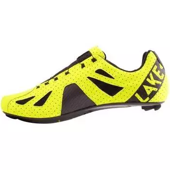 Широкие велосипедные туфли CX302 мужские Lake, цвет Hi-Viz Yellow/Black