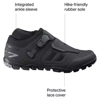 Широкие велосипедные туфли ME702 мужские Shimano, черный