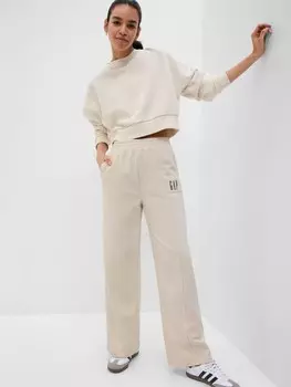 Широкие винтажные мягкие спортивные штаны Gap, бежевый