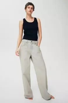 Широкие заниженные джинсы baggy H&M, голубой