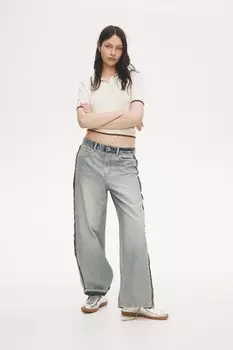Широкие заниженные джинсы baggy H&M, синий