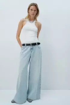 Широкие заниженные джинсы baggy H&M, синий
