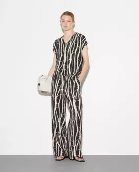 Широкие женские брюки из вискозы Woman El Corte Ingls, черный