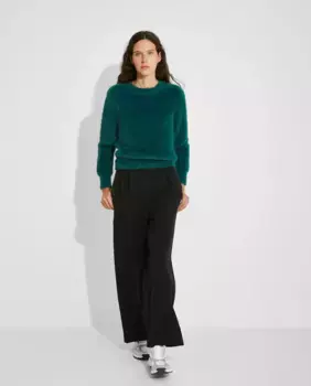 Широкие женские брюки с боковой застежкой Nalle, черный