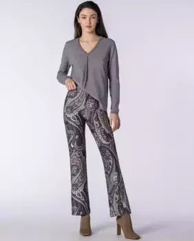 Широкие женские брюки с принтом пейсли Naulover, синий