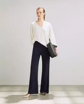 Широкие женские брюки Woman Limited El Corte Ingls, темно-синий