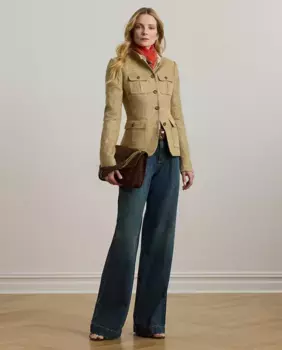 Широкие женские джинсовые брюки Lauren Ralph Lauren, синий