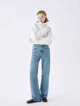 Широкие женские джинсовые брюки LCW Casual